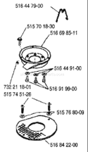 Page D Diagram and Parts List for ROYAL 19 S 1988-05 Husqvarna Lawn Mower