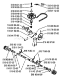 Page F Diagram and Parts List for ROYAL 19 S 1988-05 Husqvarna Lawn Mower