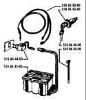 Page F Diagram and Parts List for ROYAL 53 S 1990-06 Husqvarna Lawn Mower