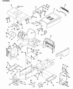Page A Diagram and Parts List for SGT18H46A 2001-09 Husqvarna Lawn Tractor
