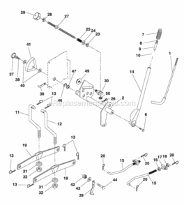 Page G Diagram and Parts List for SGT18H46A 2001-09 Husqvarna Lawn Tractor