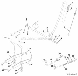 Page G Diagram and Parts List for SO1638LT 2006-01 Husqvarna Lawn Tractor