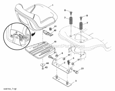 Page H Diagram and Parts List for SO21H48YT 2006-01 Husqvarna Lawn Tractor