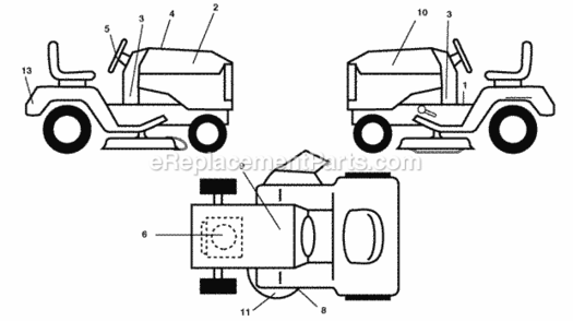 Page B Diagram and Parts List for SOGT22H48 2006-01 Husqvarna Lawn Tractor