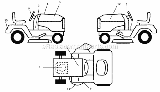 Page B Diagram and Parts List for SOGT22H48 2006-02 Husqvarna Lawn Tractor