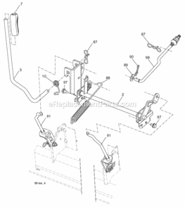 Page G Diagram and Parts List for SOGT22H48 2006-03 Husqvarna Lawn Tractor