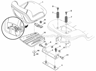 Page H Diagram and Parts List for SOGT26H54 2006-01 Husqvarna Lawn Tractor