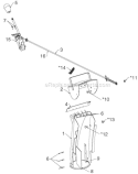 Control Panel Discharge Chute Diagram and Parts List for ST230E 96195001600 - 2012-06 Husqvarna Snow Blower