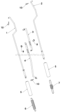 Handle Diagram and Parts List for ST230E 96195001600 - 2012-06 Husqvarna Snow Blower