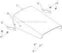 Control Panel Discharge Chute Diagram and Parts List for ST230E 96195001601 - 2012-08 Husqvarna Snow Blower