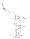 Control Panel Discharge Chute Diagram and Parts List for ST230E 96195001601 - 2012-08 Husqvarna Snow Blower