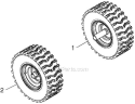 Wheels Tires Diagram and Parts List for ST230E 96195001602 - 2012-08 Husqvarna Snow Blower