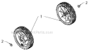 Wheels Tires Diagram and Parts List for ST121E ST 121E 96181000901 - 2012-07 Husqvarna Snow Blower