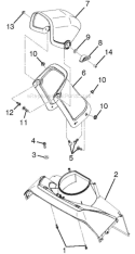 Control Panel Discharge Chute Diagram and Parts List for ST121E ST 121E 96183000100 - 2011-06 Husqvarna Snow Blower