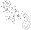 Chassis Engine Pulleys Diagram and Parts List for ST268EP ST 268EP 96191003802 - 2011-05 Husqvarna Snow Blower