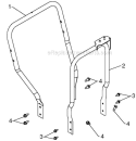 Handle Diagram and Parts List for ST268EP ST 268EP 96191003802 - 2011-05 Husqvarna Snow Blower