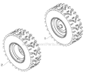 Wheels Tires Diagram and Parts List for ST268EP ST 268EP 96191003803 - 2011-07 Husqvarna Snow Blower