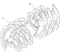 Auger Housing Impeller Diagram and Parts List for ST268EP ST 268EP 96191003805 - 2012-06 Husqvarna Snow Blower