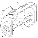 Auger Housing Impeller Diagram and Parts List for ST268EP ST 268EP 96191003805 - 2012-06 Husqvarna Snow Blower