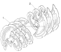 Auger Housing Impeller Diagram and Parts List for ST276EP ST 276EP 96191003903 - 2011-07 Husqvarna Snow Blower