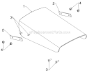 Control Panel Discharge Chute Diagram and Parts List for ST276EP ST 276EP 96191003904 - 2012-06 Husqvarna Snow Blower