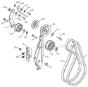 Chassis Engine Pulleys Diagram and Parts List for ST276EP ST 276EP 96191003904 - 2012-06 Husqvarna Snow Blower