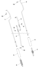Handle Diagram and Parts List for ST276EP ST 276EP 96191003904 - 2012-06 Husqvarna Snow Blower