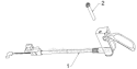 Control Panel Discharge Chute Diagram and Parts List for ST276EP ST 276EP 96191003905 - 2012-05 Husqvarna Snow Blower