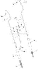 Handle Diagram and Parts List for ST276EP ST 276EP 96191003905 - 2012-05 Husqvarna Snow Blower