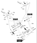Page J Diagram and Parts List for ST724 ST 724 1996-01 Husqvarna Snow Blower