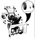 Part Location Diagram of 601001581 Husqvarna Decal, Tract Dr -Chute Rot
