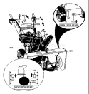 Page D Diagram and Parts List for ST824E ST 824 E 1998-02 Husqvarna Snow Blower