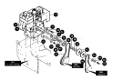 Page G Diagram and Parts List for ST927E ST 927 E 1998-01 Husqvarna Snow Blower