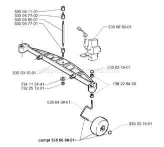 Page B Diagram and Parts List for SOLAR 1999-02 Husqvarna Lawn Mower