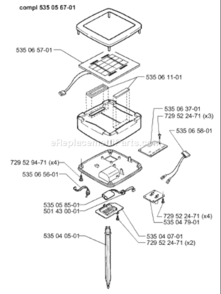 Page F Diagram and Parts List for SOLAR 1999-02 Husqvarna Lawn Mower