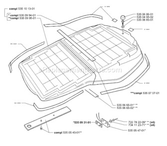 Page B Diagram and Parts List for SOLAR 2001-01 Husqvarna Lawn Mower