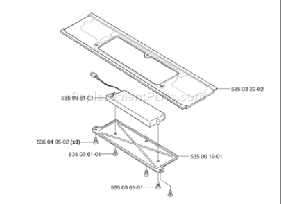 Part Location Diagram of 535096101 Husqvarna Battery