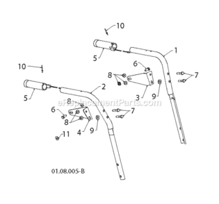 Handle_Controls_F Diagram and Parts List for ST 2012-08 Husqvarna Snow Blower