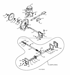 Page F Diagram and Parts List for ST 2012-08 Husqvarna Snow Blower