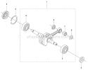 Crank Shaft Diagram and Parts List for T435 2011-04 Husqvarna Chainsaw