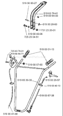 Part Location Diagram of 519000113 Husqvarna Handle