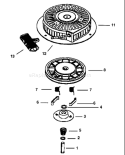 Part Location Diagram of 590748 Tecumseh Rewind Starter
