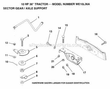 Page M Diagram and Parts List for WE10L36A 1993 Husqvarna Lawn Tractor