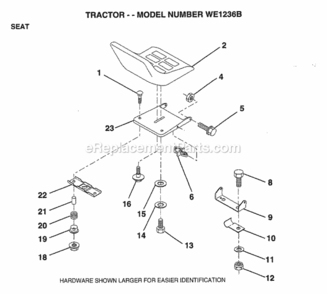Page M Diagram and Parts List for WE1236B 1994 Husqvarna Lawn Tractor