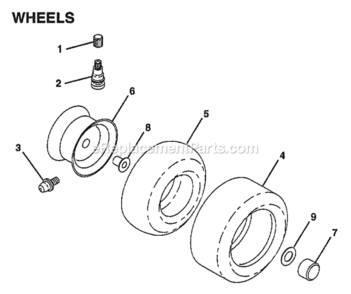 Page Q Diagram and Parts List for WE1236B 1994 Husqvarna Lawn Tractor