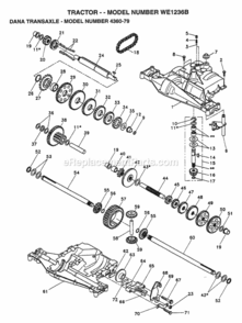 Page B Diagram and Parts List for WE1236B 1994 Husqvarna Lawn Tractor