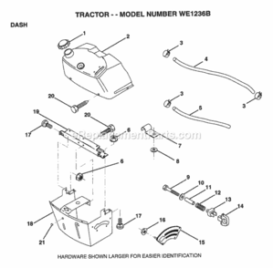 Page C Diagram and Parts List for WE1236B 1994 Husqvarna Lawn Tractor