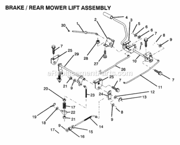 Page A Diagram and Parts List for WE12536A 1991 Husqvarna Lawn Tractor