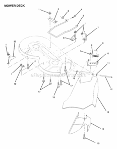 Page J Diagram and Parts List for WE12536A 1991 Husqvarna Lawn Tractor