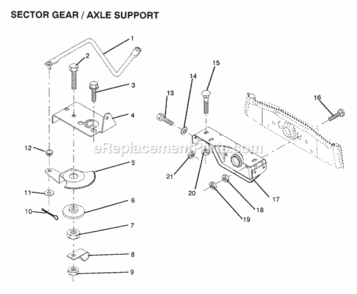 Page M Diagram and Parts List for WE12536A 1991 Husqvarna Lawn Tractor